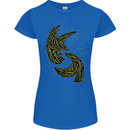 The Viking Raven Symbol Odin Ragnar Tribal Womens Petite Cut T-Shirt Royal Blue