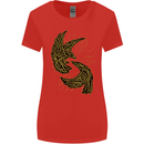 The Viking Raven Symbol Odin Ragnar Tribal Womens Wider Cut T-Shirt Red