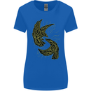 The Viking Raven Symbol Odin Ragnar Tribal Womens Wider Cut T-Shirt Royal Blue