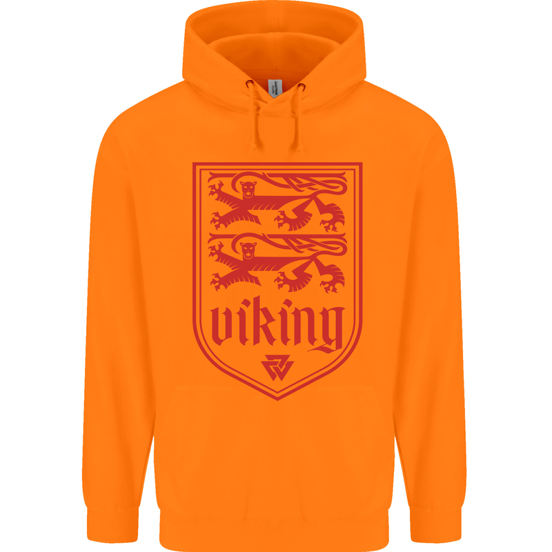 The Vikings Valknut Symbol Lions Valhalla Childrens Kids Hoodie Orange