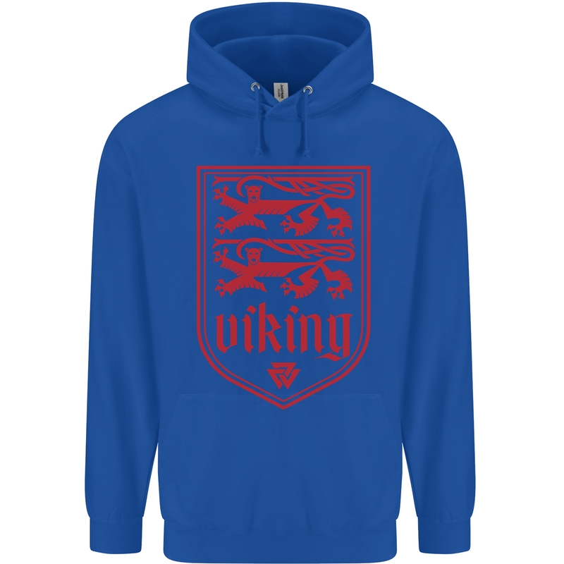 The Vikings Valknut Symbol Lions Valhalla Childrens Kids Hoodie Royal Blue