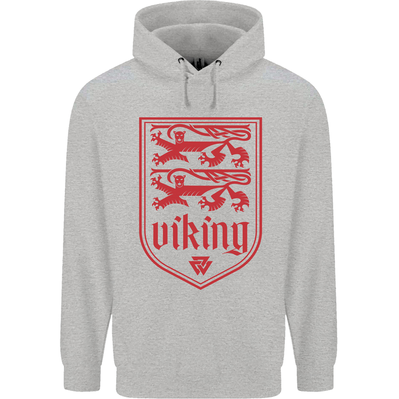 The Vikings Valknut Symbol Lions Valhalla Childrens Kids Hoodie Sports Grey