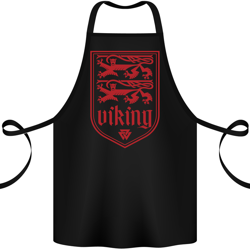 The Vikings Valknut Symbol Lions Valhalla Cotton Apron 100% Organic Black