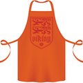 The Vikings Valknut Symbol Lions Valhalla Cotton Apron 100% Organic Orange