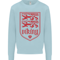 The Vikings Valknut Symbol Lions Valhalla Kids Sweatshirt Jumper Light Blue
