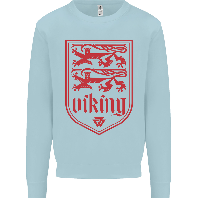 The Vikings Valknut Symbol Lions Valhalla Kids Sweatshirt Jumper Light Blue