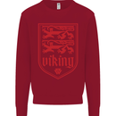 The Vikings Valknut Symbol Lions Valhalla Kids Sweatshirt Jumper Red