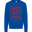The Vikings Valknut Symbol Lions Valhalla Kids Sweatshirt Jumper Royal Blue