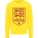 The Vikings Valknut Symbol Lions Valhalla Kids Sweatshirt Jumper Yellow