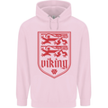 The Vikings Valknut Symbol Lions Valhalla Mens 80% Cotton Hoodie Light Pink