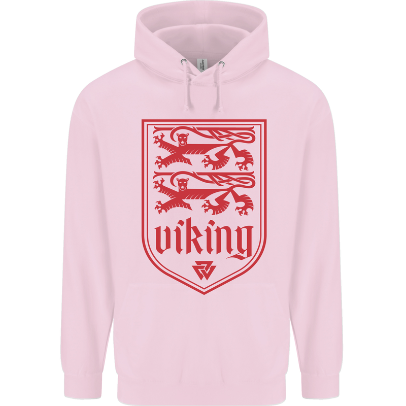 The Vikings Valknut Symbol Lions Valhalla Mens 80% Cotton Hoodie Light Pink