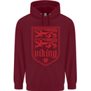 The Vikings Valknut Symbol Lions Valhalla Mens 80% Cotton Hoodie Maroon