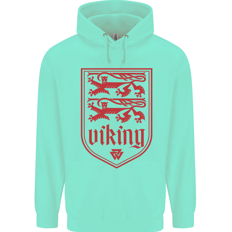 The Vikings Valknut Symbol Lions Valhalla Mens 80% Cotton Hoodie Peppermint