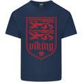 The Vikings Valknut Symbol Lions Valhalla Mens Cotton T-Shirt Tee Top Navy Blue