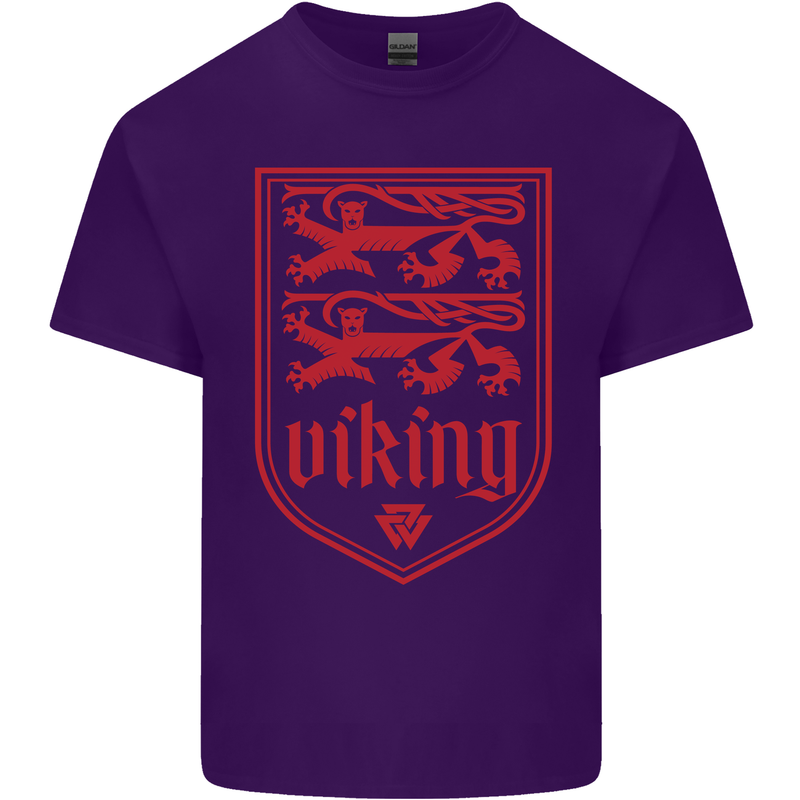 The Vikings Valknut Symbol Lions Valhalla Mens Cotton T-Shirt Tee Top Purple