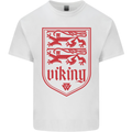 The Vikings Valknut Symbol Lions Valhalla Mens Cotton T-Shirt Tee Top White