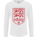 The Vikings Valknut Symbol Lions Valhalla Mens Long Sleeve T-Shirt White