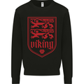 The Vikings Valknut Symbol Lions Valhalla Mens Sweatshirt Jumper Black