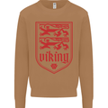 The Vikings Valknut Symbol Lions Valhalla Mens Sweatshirt Jumper Caramel Latte
