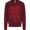 The Vikings Valknut Symbol Lions Valhalla Mens Sweatshirt Jumper Maroon