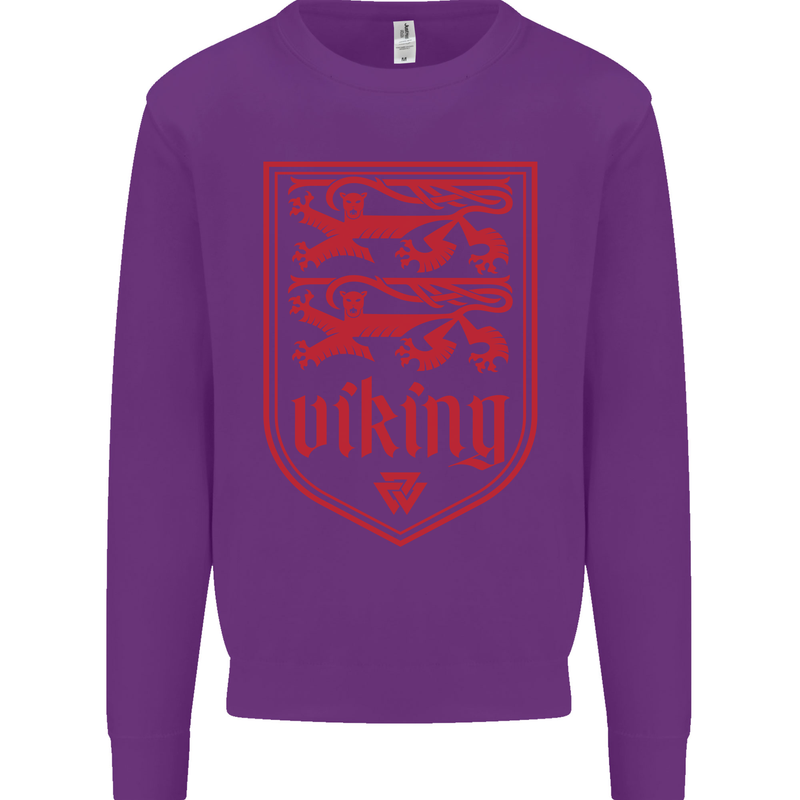 The Vikings Valknut Symbol Lions Valhalla Mens Sweatshirt Jumper Purple