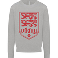 The Vikings Valknut Symbol Lions Valhalla Mens Sweatshirt Jumper Sports Grey