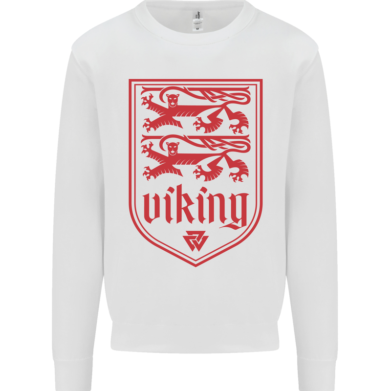 The Vikings Valknut Symbol Lions Valhalla Mens Sweatshirt Jumper White