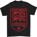 The Vikings Valknut Symbol Lions Valhalla Mens T-Shirt Cotton Gildan Black
