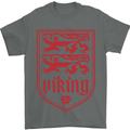 The Vikings Valknut Symbol Lions Valhalla Mens T-Shirt Cotton Gildan Charcoal