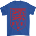 The Vikings Valknut Symbol Lions Valhalla Mens T-Shirt Cotton Gildan Royal Blue