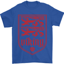 The Vikings Valknut Symbol Lions Valhalla Mens T-Shirt Cotton Gildan Royal Blue
