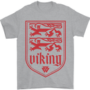 The Vikings Valknut Symbol Lions Valhalla Mens T-Shirt Cotton Gildan Sports Grey