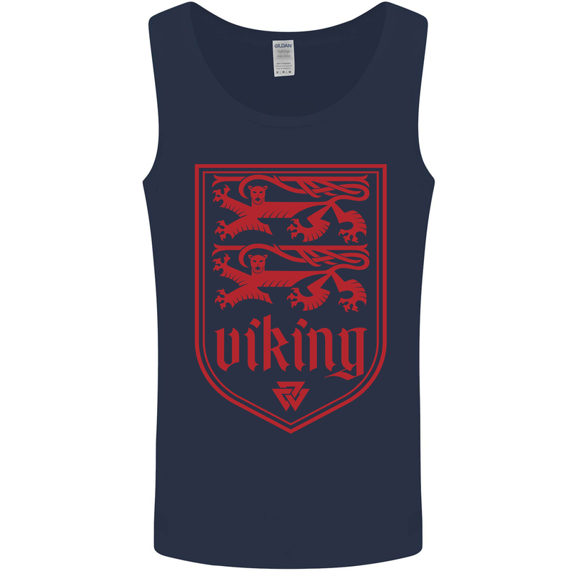 The Vikings Valknut Symbol Lions Valhalla Mens Vest Tank Top Navy Blue