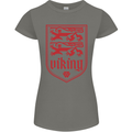 The Vikings Valknut Symbol Lions Valhalla Womens Petite Cut T-Shirt Charcoal