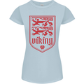 The Vikings Valknut Symbol Lions Valhalla Womens Petite Cut T-Shirt Light Blue