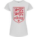 The Vikings Valknut Symbol Lions Valhalla Womens Petite Cut T-Shirt White