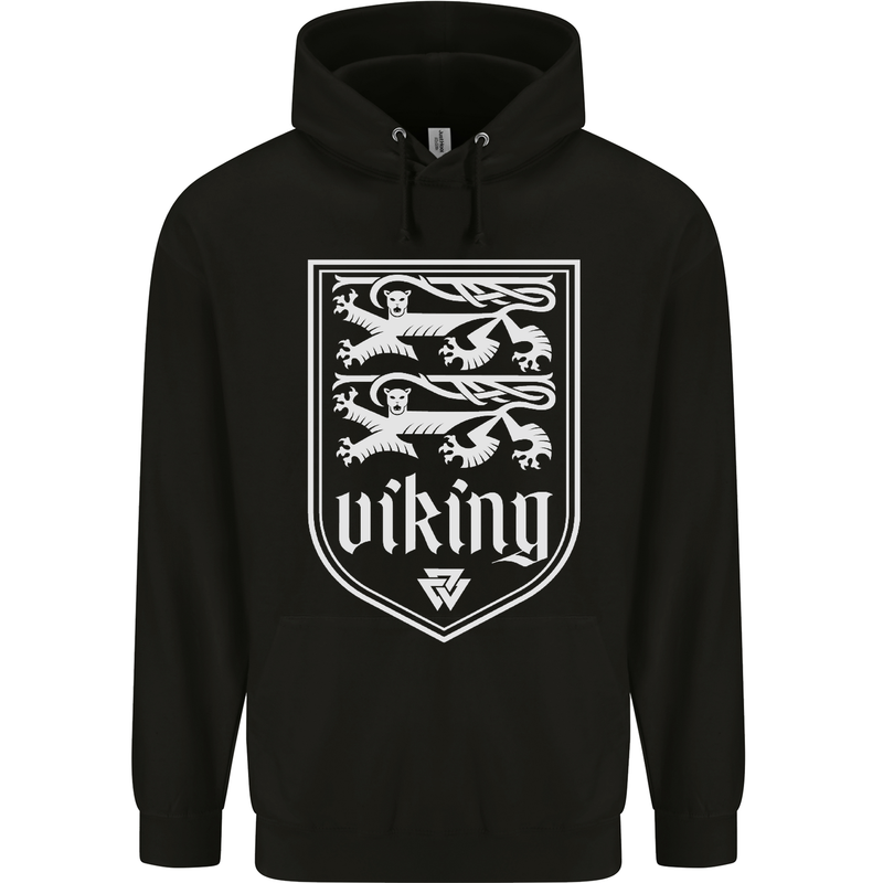 The Vikings Valknut Symbol Valhalla Lions Childrens Kids Hoodie Black