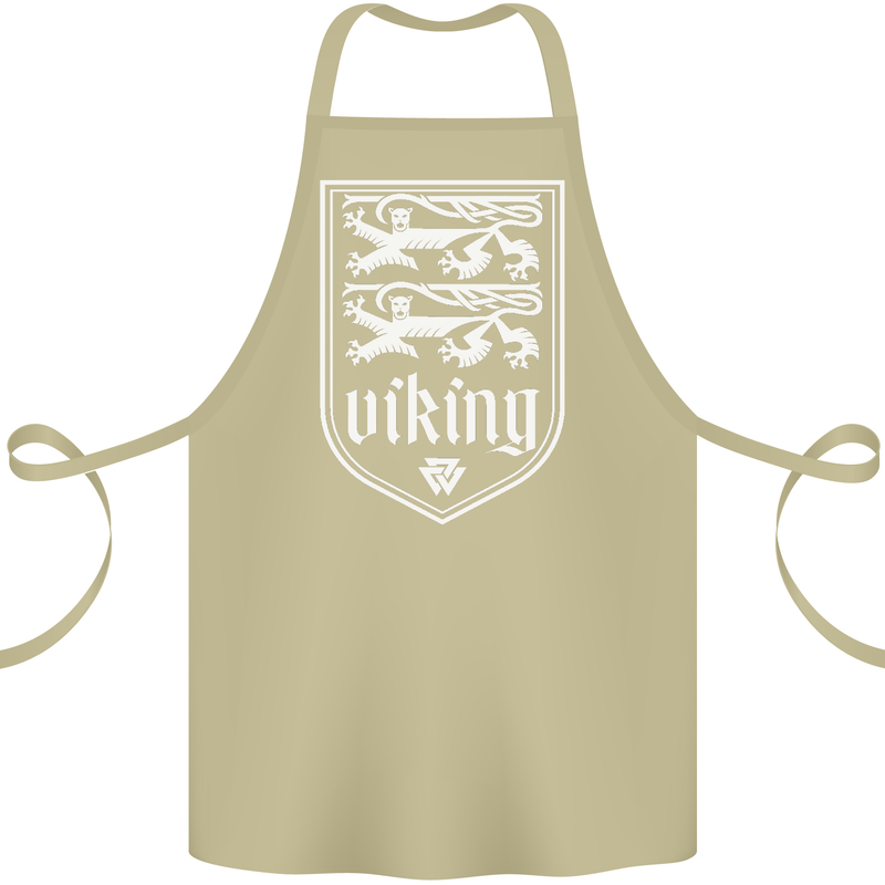 The Vikings Valknut Symbol Valhalla Lions Cotton Apron 100% Organic Khaki
