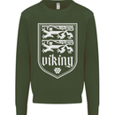 The Vikings Valknut Symbol Valhalla Lions Kids Sweatshirt Jumper Forest Green