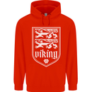 The Vikings Valknut Symbol Valhalla Lions Mens 80% Cotton Hoodie Bright Red