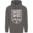 The Vikings Valknut Symbol Valhalla Lions Mens 80% Cotton Hoodie Charcoal