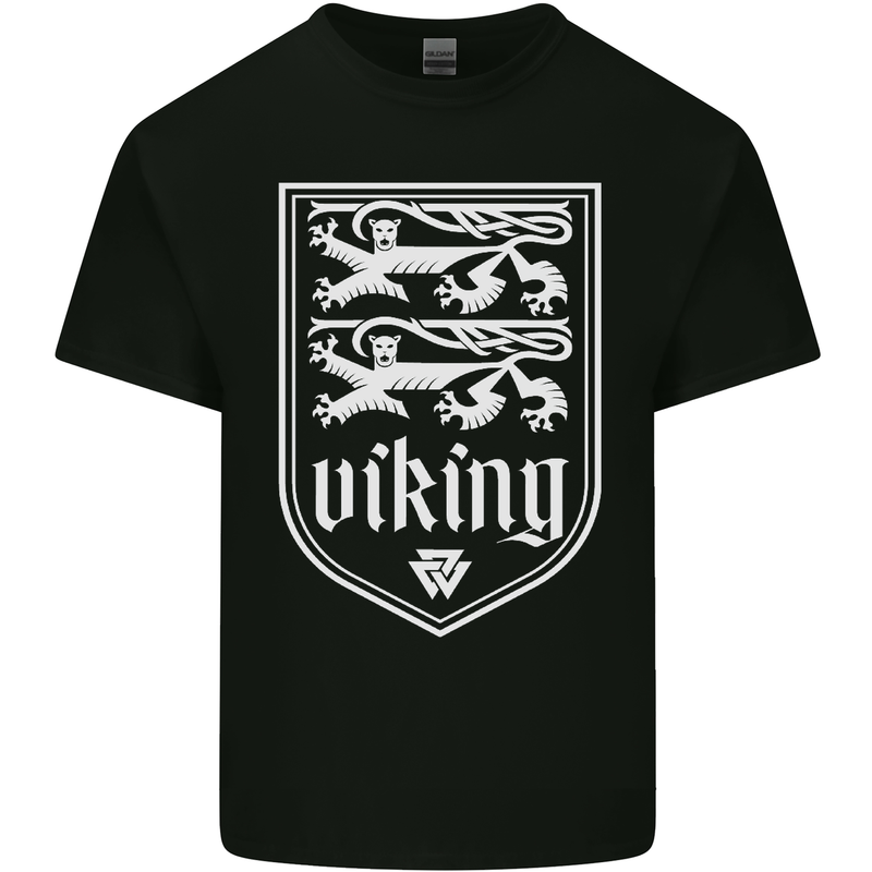 The Vikings Valknut Symbol Valhalla Lions Mens Cotton T-Shirt Tee Top Black