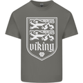 The Vikings Valknut Symbol Valhalla Lions Mens Cotton T-Shirt Tee Top Charcoal