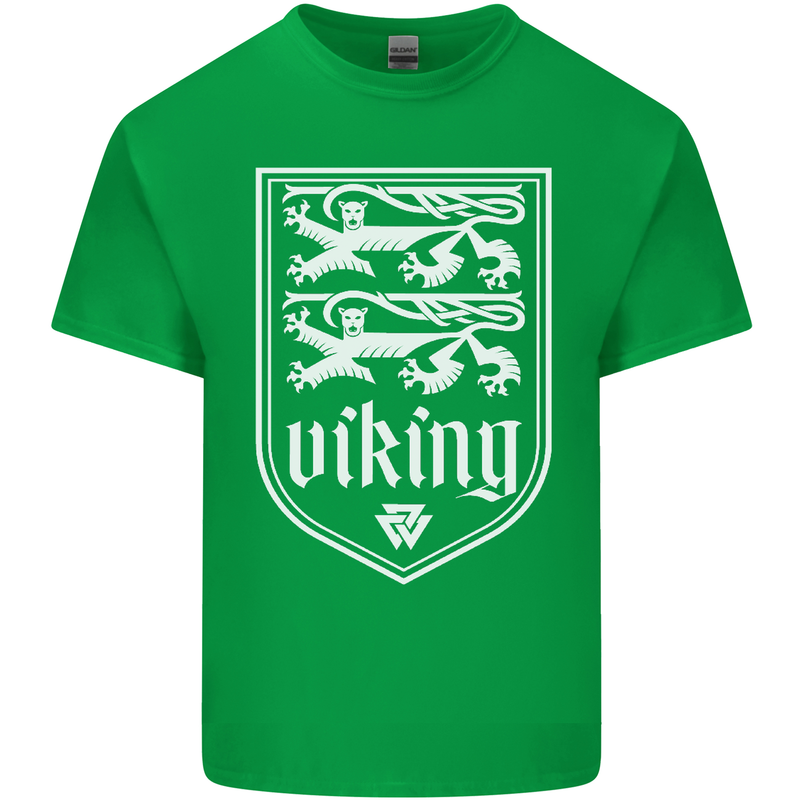 The Vikings Valknut Symbol Valhalla Lions Mens Cotton T-Shirt Tee Top Irish Green