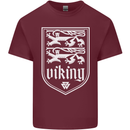 The Vikings Valknut Symbol Valhalla Lions Mens Cotton T-Shirt Tee Top Maroon
