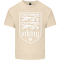 The Vikings Valknut Symbol Valhalla Lions Mens Cotton T-Shirt Tee Top Natural