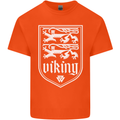 The Vikings Valknut Symbol Valhalla Lions Mens Cotton T-Shirt Tee Top Orange