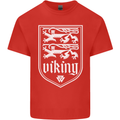 The Vikings Valknut Symbol Valhalla Lions Mens Cotton T-Shirt Tee Top Red