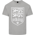 The Vikings Valknut Symbol Valhalla Lions Mens Cotton T-Shirt Tee Top Sports Grey