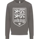 The Vikings Valknut Symbol Valhalla Lions Mens Sweatshirt Jumper Charcoal